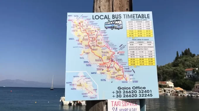Paxos Bus Timetable